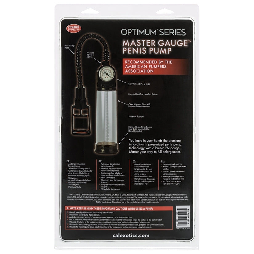 Optimum Series Master Gauge Penis Pump-Clear - Image 3