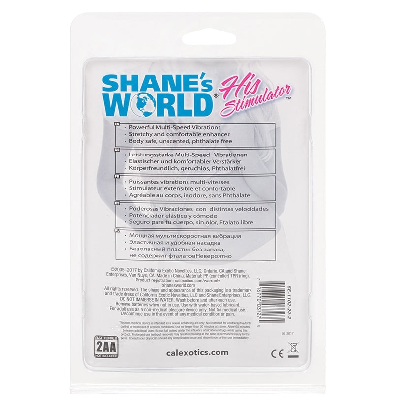 Shane's World His Vibrating Ring Stimulator-Blue - Image 3