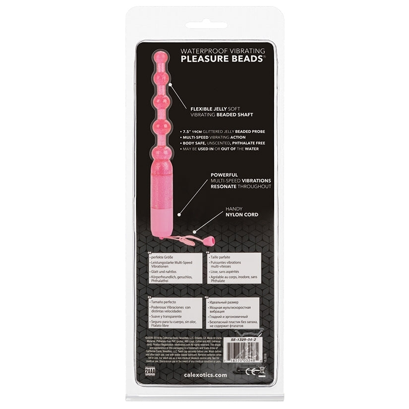 Waterproof Vibrating Pleasure Beads-Pink - Image 3