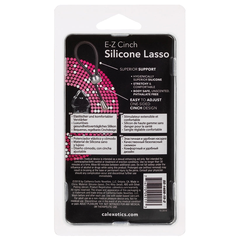 E-Z Cinch Silicone Lasso-Black - Image 3