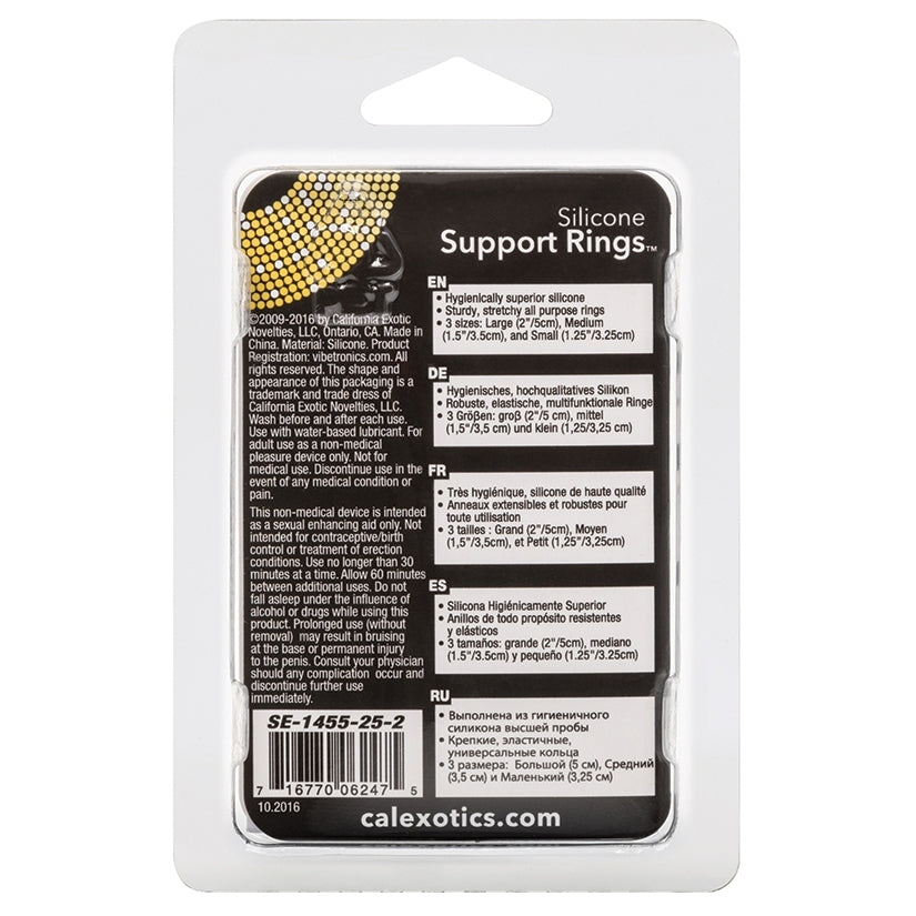Silicone Support Rings-Black 3Pk - Image 3