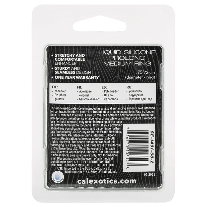 Alpha Liquid Silicone Prolong Medium Ring - Image 3