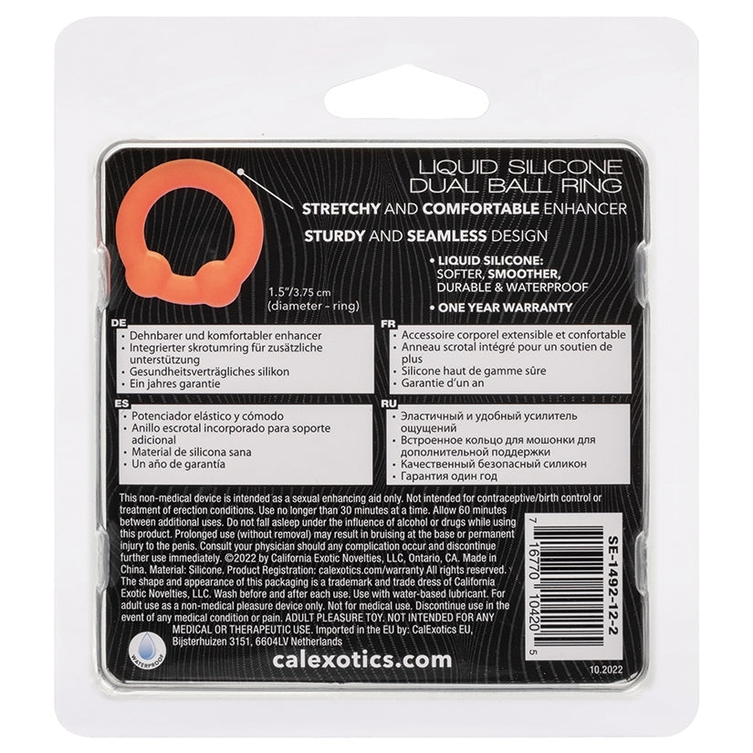 Alpha Liquid Silicone Dual Ball Ring - Image 3