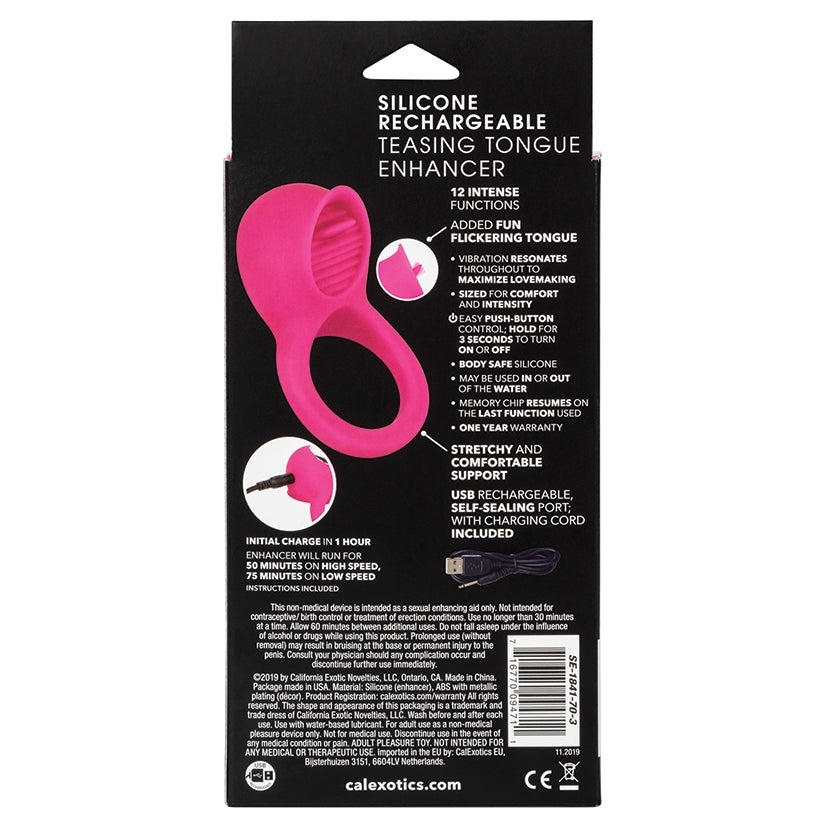 Silicone Rechargeable Teasing Tongue Enhancer - Image 4