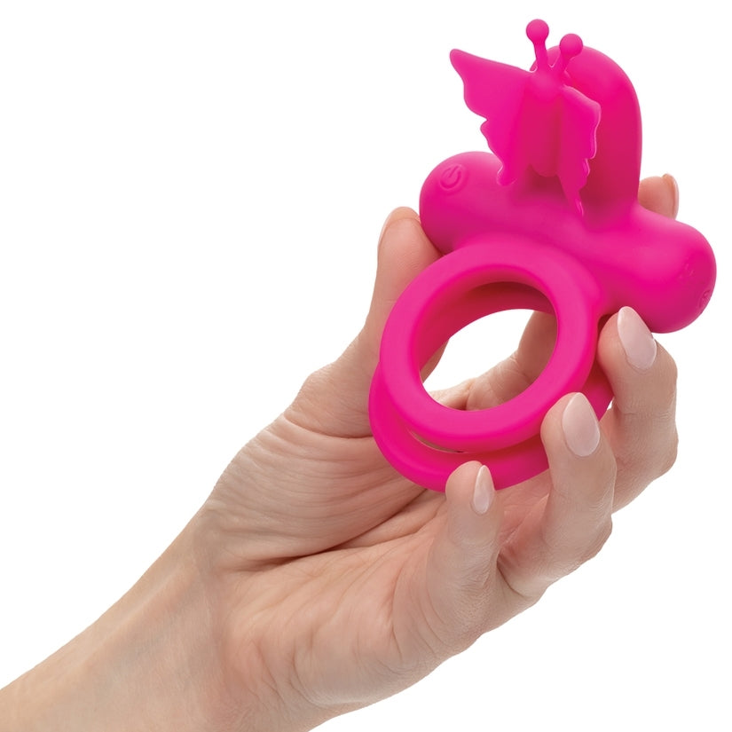 Silicone Rechargeable Butterfly Dual Ring - Image 3