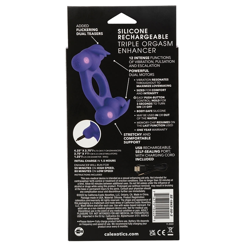 Silicone Rechargeable Triple Orgasm Enhancer - Image 4