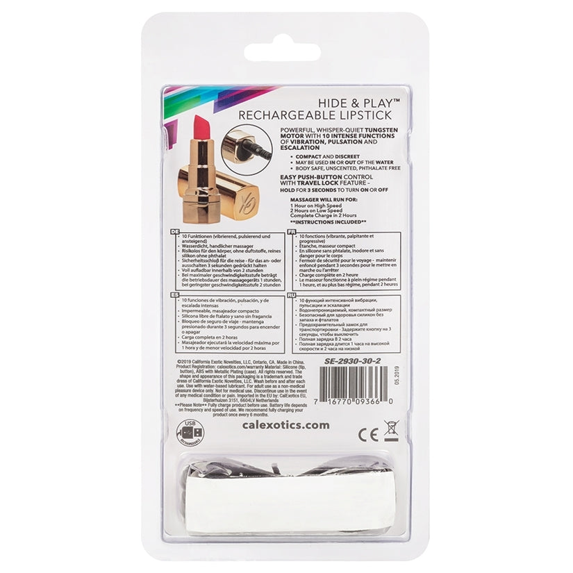 Hide & Play Rechargeable Lipstick-Red - Image 4