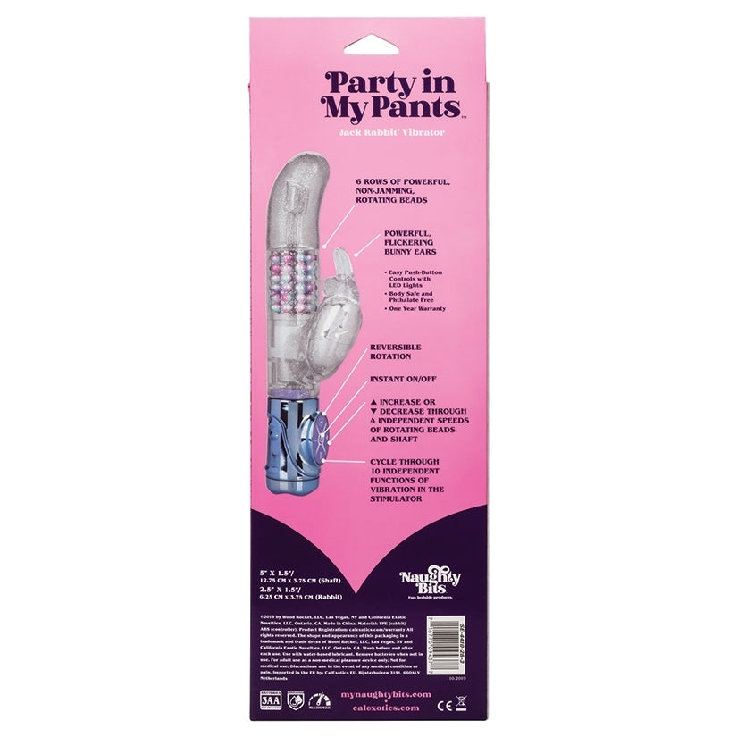 Naughty Bits Party in My Pants Jack Rabbit Vibrator - Image 4