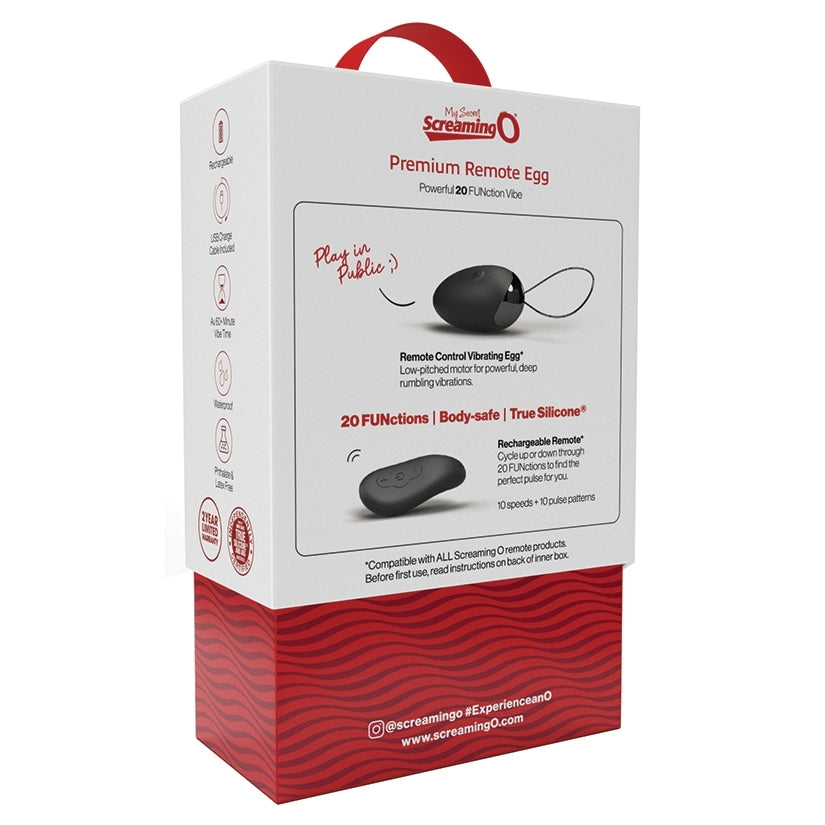 Screaming O My Secret Premium Remote Egg-Black - Image 4