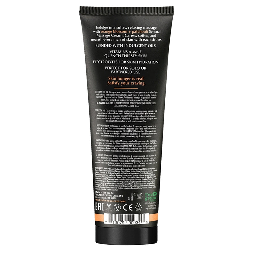 Wicked Sensual Massage Cream-Orange Blossom + Patchouli Scented 4oz - Image 2