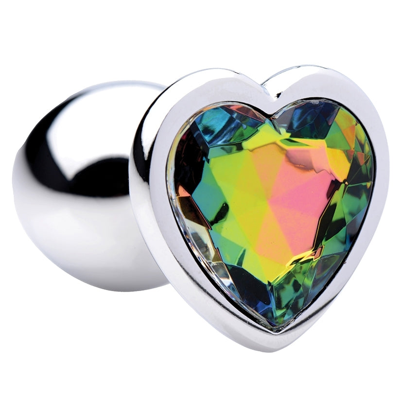 Booty Sparks Rainbow Prism Heart Anal Plug-Small - Image 2