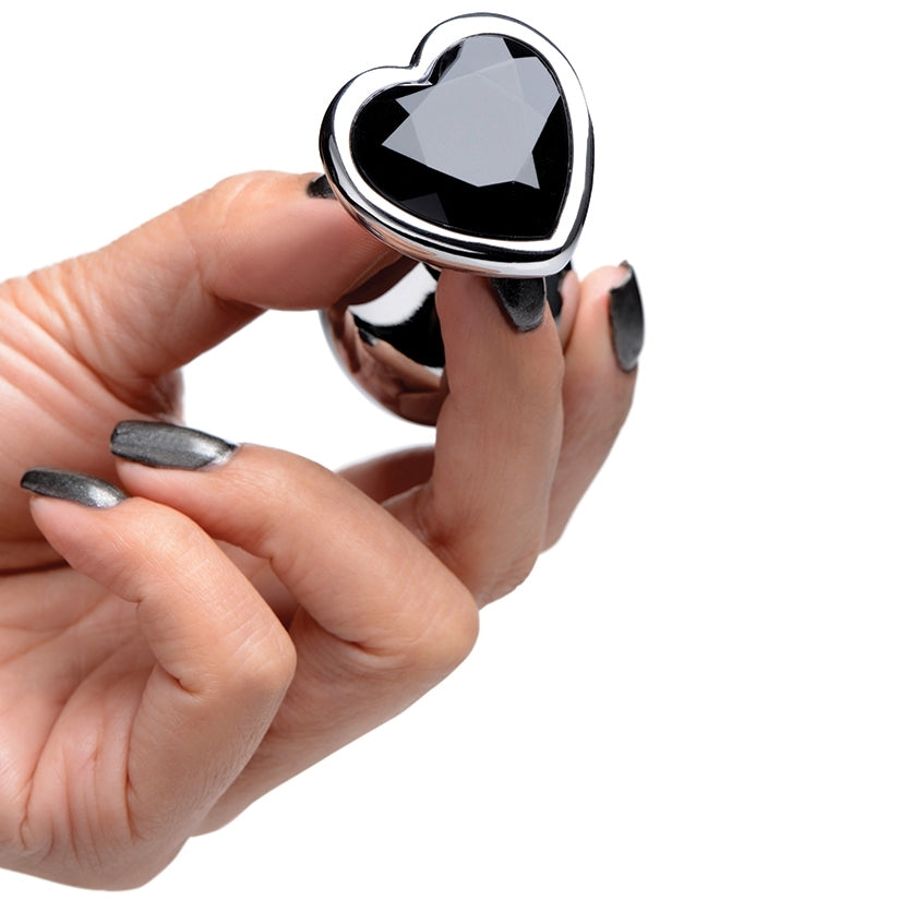 Booty Sparks Black Heart Gem Anal Plug-Medium - Image 4
