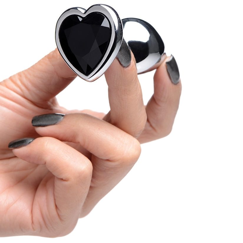 Booty Sparks Black Heart Gem Anal Plug-Small - Image 4