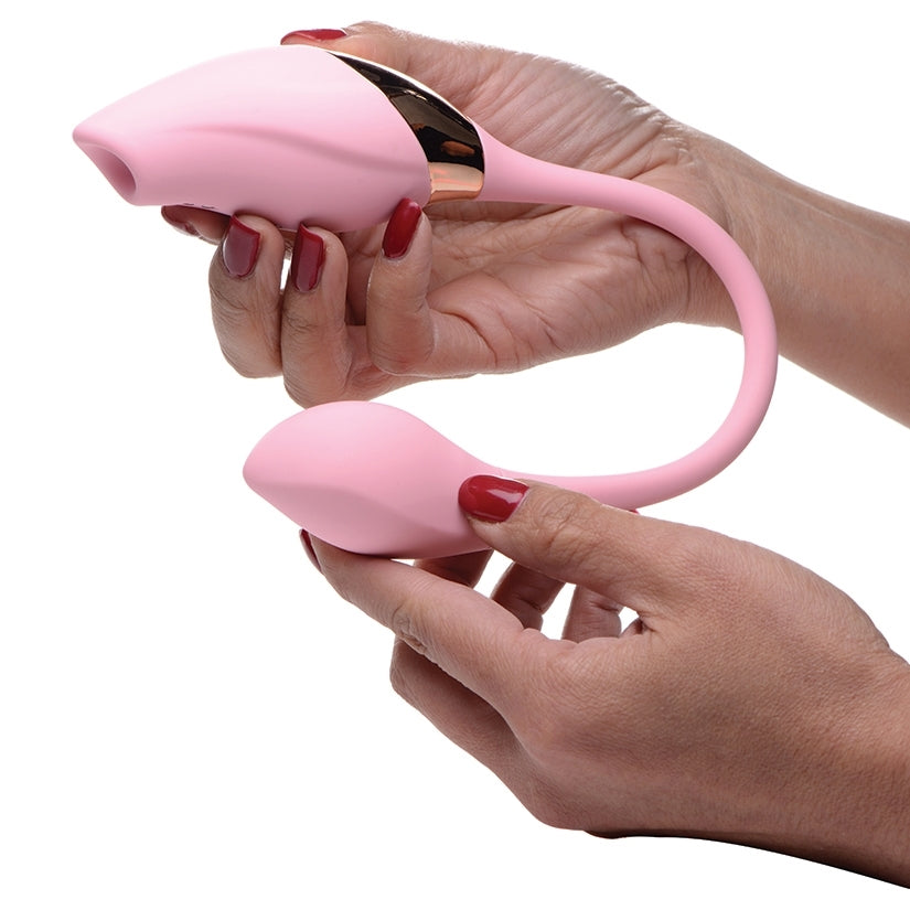 Shegasm 8x Tandem Plus Suction Clitoral Stimulator & Vibrating Egg - Image 3