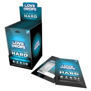 Love Drops Sexual Enhancement Hard Gummies For Him Display of 12