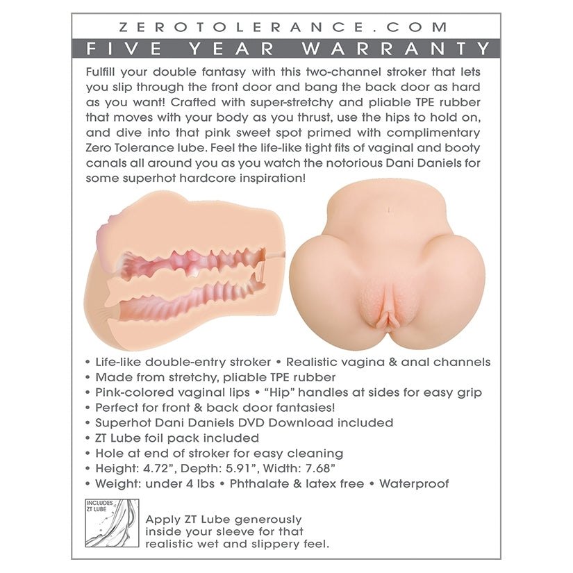 Zero Tolerance Dani Daniels Ass & Vagina Stroker Light - Image 2