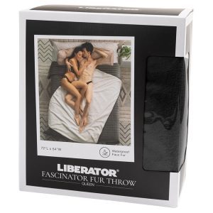 Liberator Fascinator Fur Throw Queen-Black