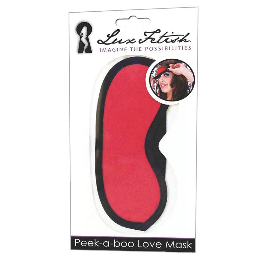 Lux Fetish Peek-A-Boo Love Mask – Red