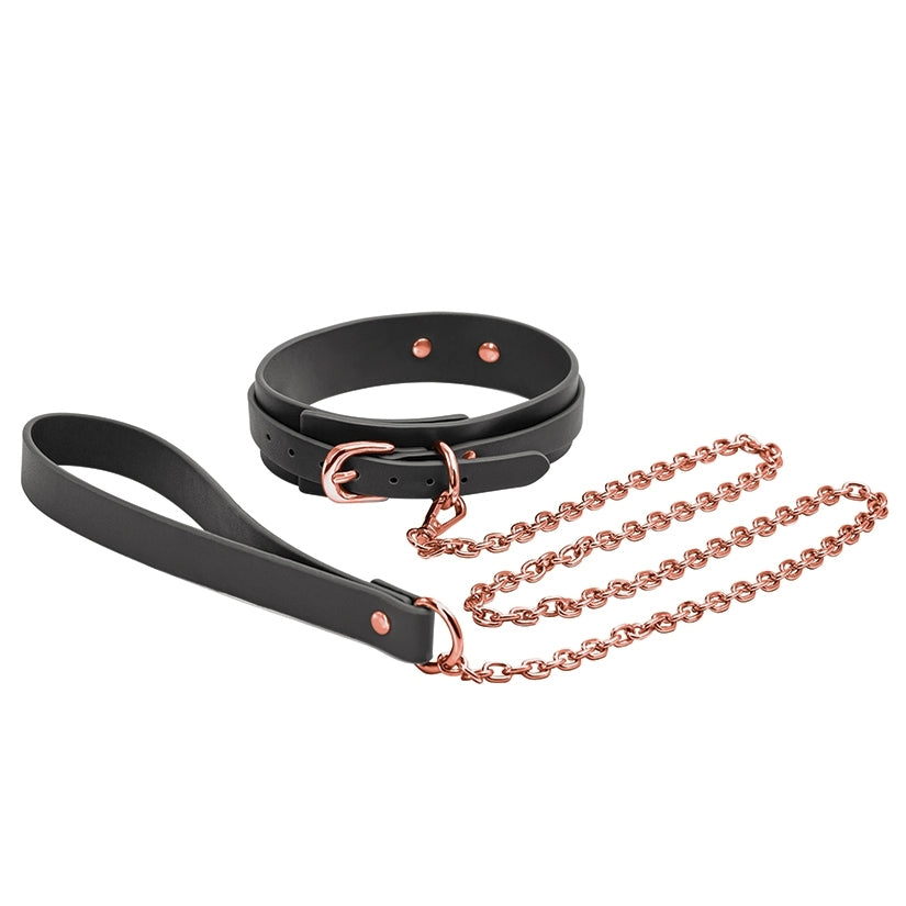 Bondage Couture Collar and Leash – Black - Image 2