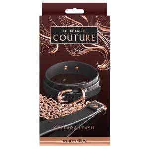 Bondage Couture Collar and Leash – Black