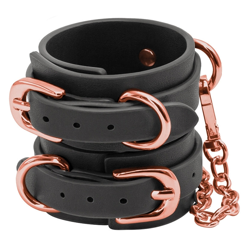 Bondage Couture Wrist Cuffs – Black - Image 2