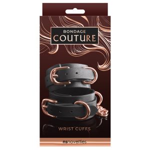 Bondage Couture Wrist Cuffs – Black