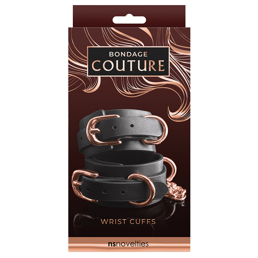 Bondage Couture Wrist Cuffs – Black