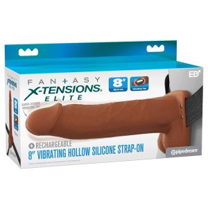 Fantasy X-Tensions Elite Vibrating Hollow Strap-On Dual Density
