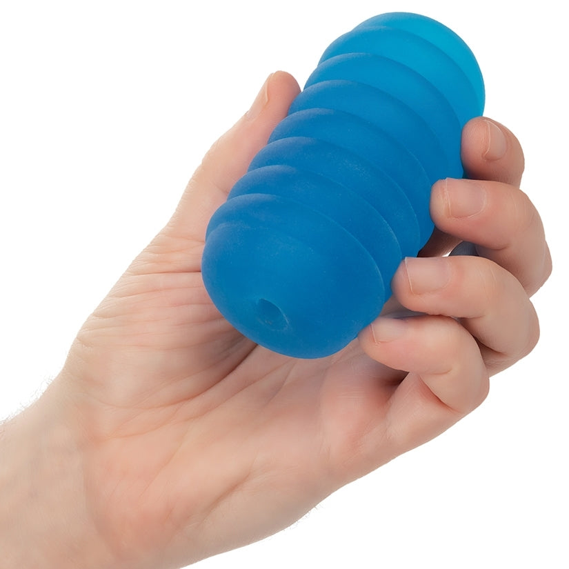 Pop Sock Ribbed-Blue - Image 3