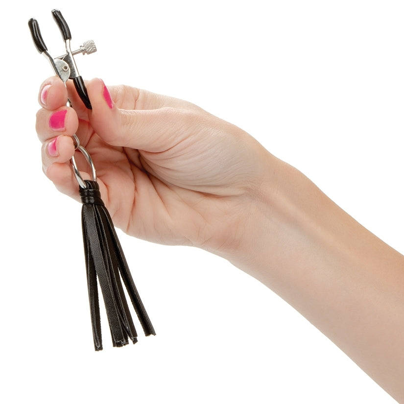 Nipple Play Playful Tassels Nipple Clamps – Black - Image 4