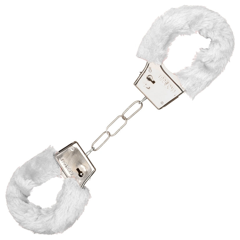 Playful Furry Cuffs – White - Image 2