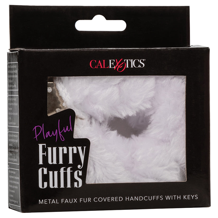 Playful Furry Cuffs – White
