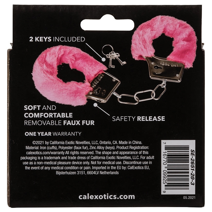 Playful Furry Cuffs – Pink - Image 4