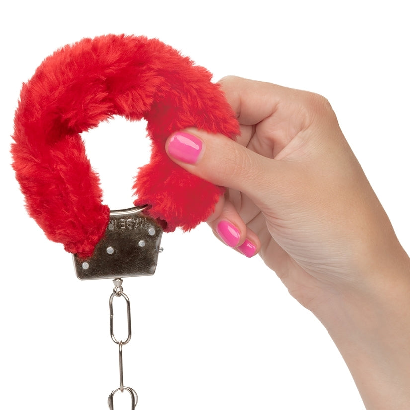 Playful Furry Cuffs – Red - Image 3