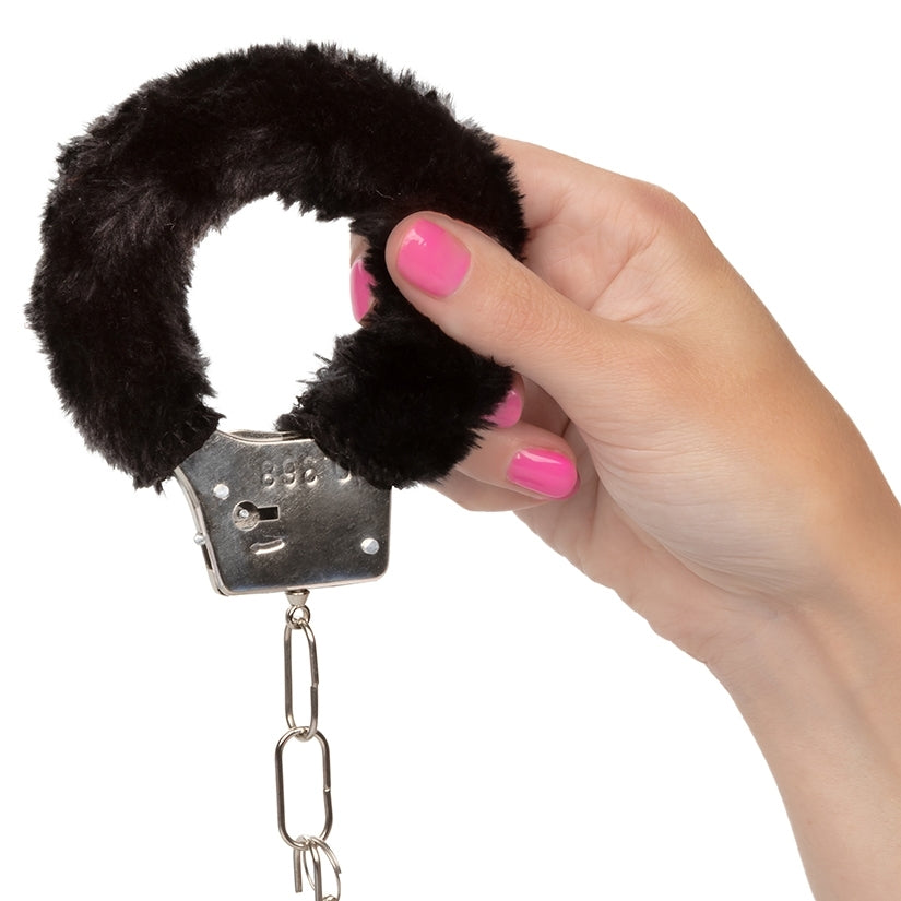 Playful Furry Cuffs – Black - Image 3