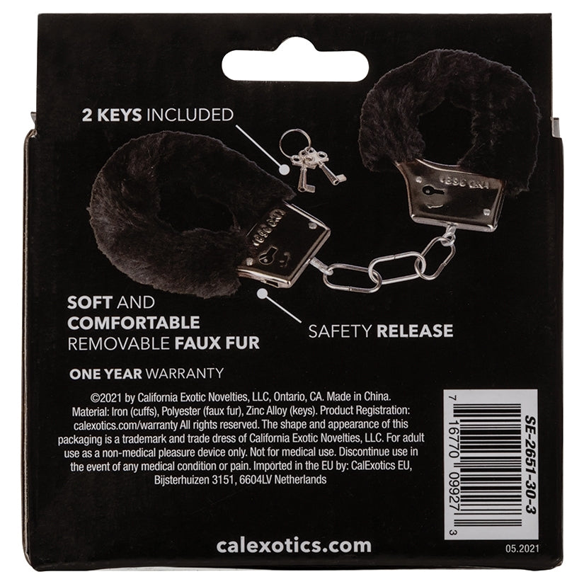 Playful Furry Cuffs – Black - Image 4