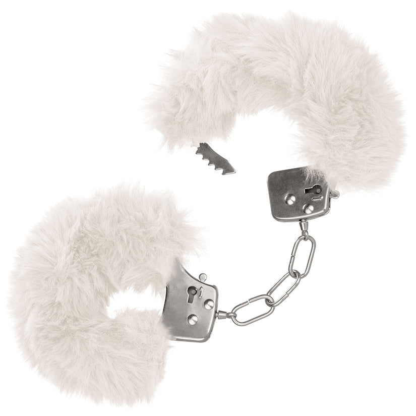 Ultra Fluffy Furry Cuffs – White - Image 2
