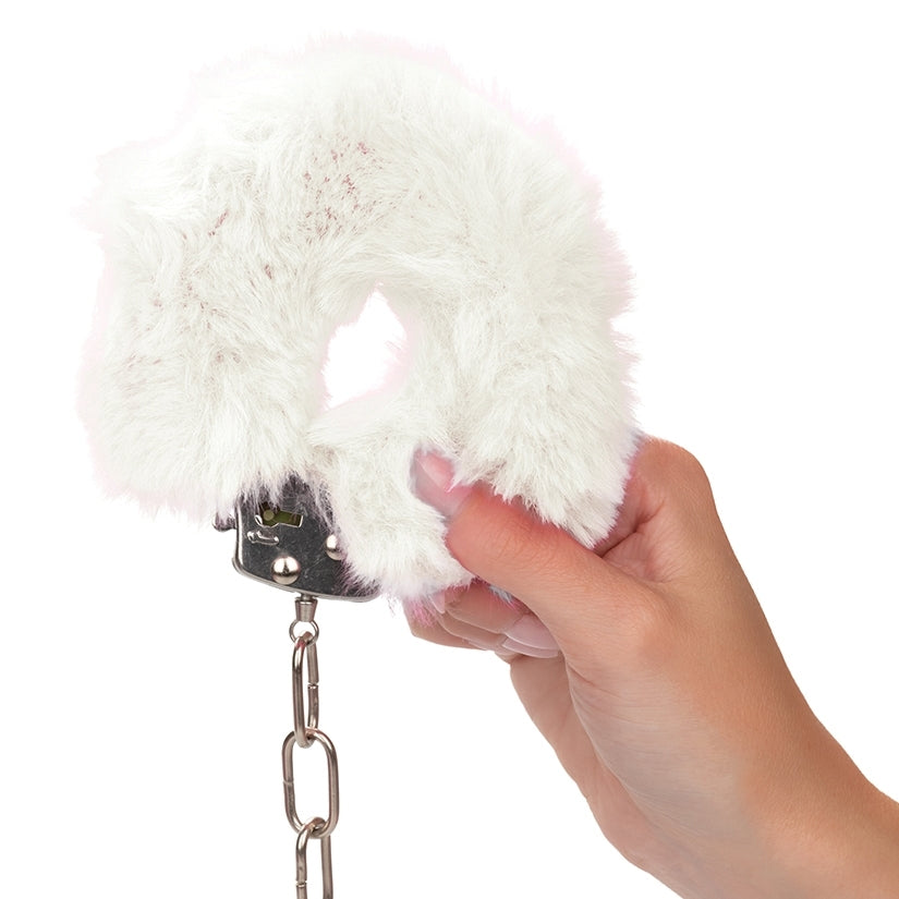 Ultra Fluffy Furry Cuffs – White - Image 3