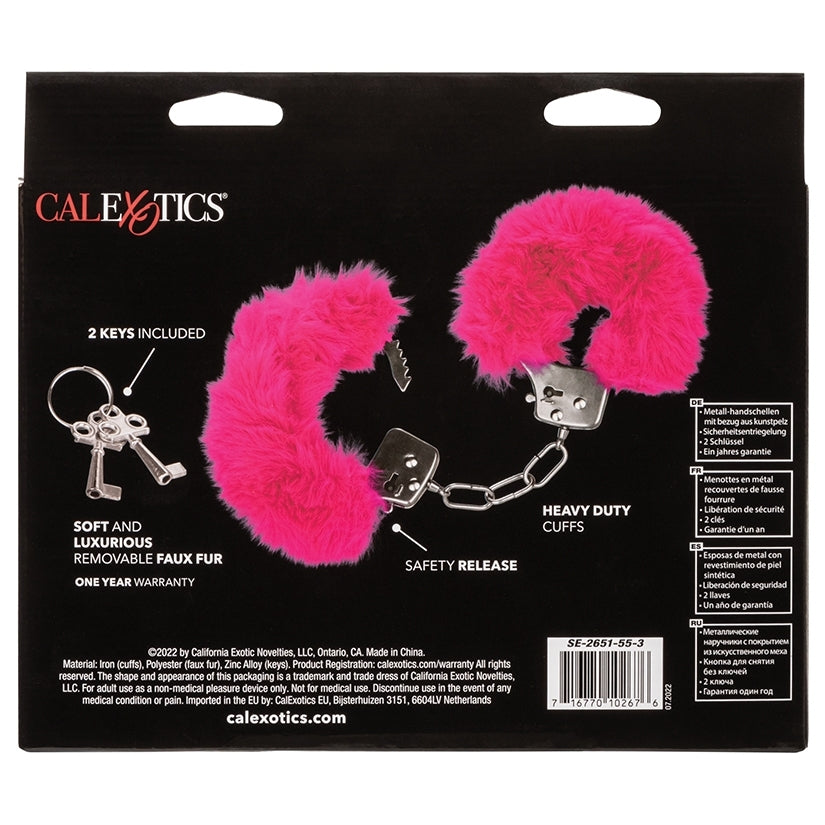 Ultra Fluffy Furry Cuffs – Pink - Image 4