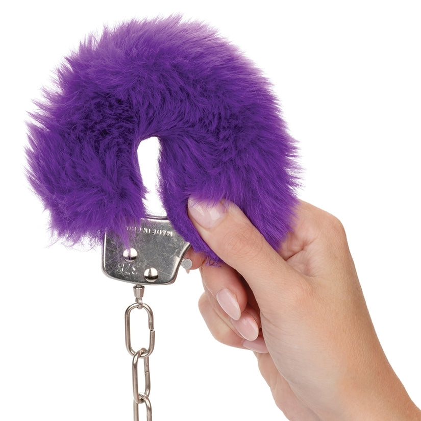 Ultra Fluffy Furry Cuffs – Purple - Image 3
