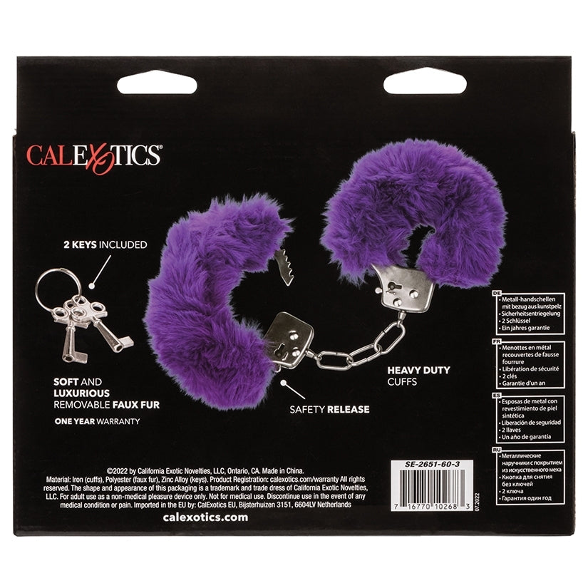 Ultra Fluffy Furry Cuffs – Purple - Image 4