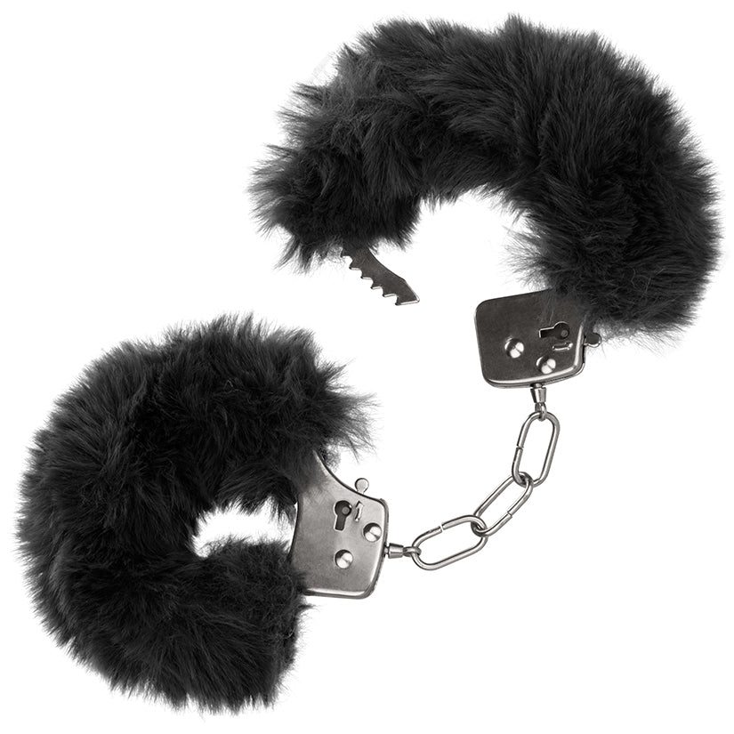 Ultra Fluffy Furry Cuffs – Black - Image 2