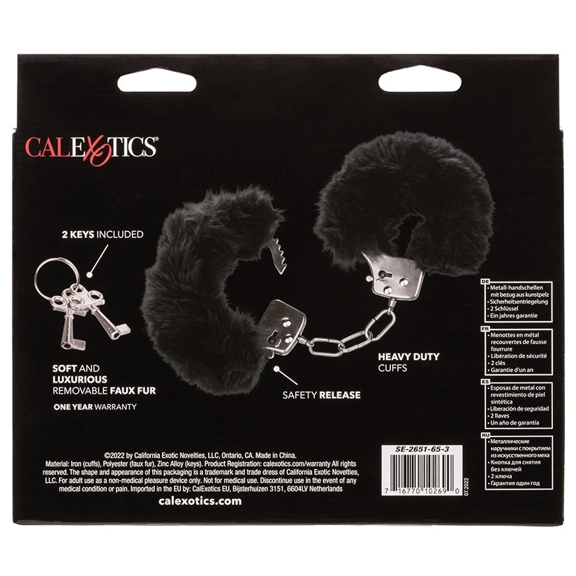 Ultra Fluffy Furry Cuffs – Black - Image 4