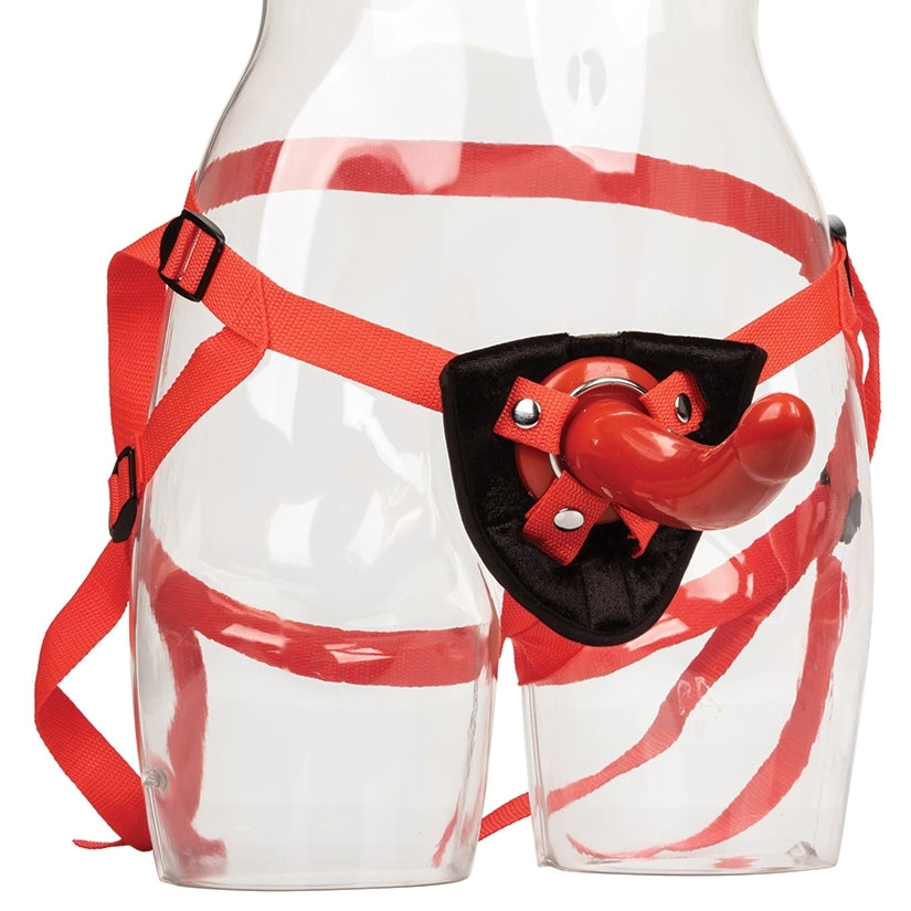 Red Rider Universal Harness With "G" Curved Dong-Red 7" - Image 2