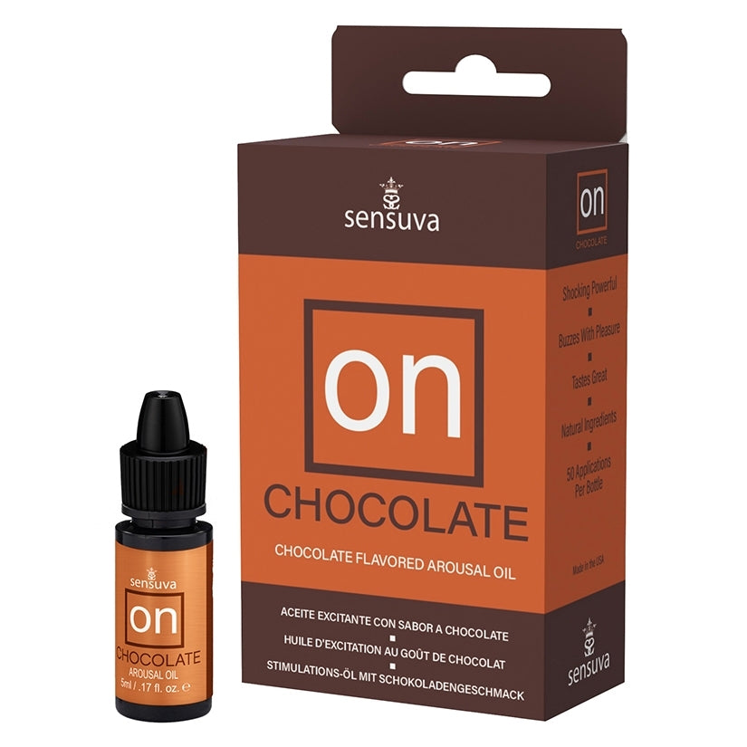 Sensuva ON Chocolate Arousal Oil 5ml Bottle Medium Box - Image 2