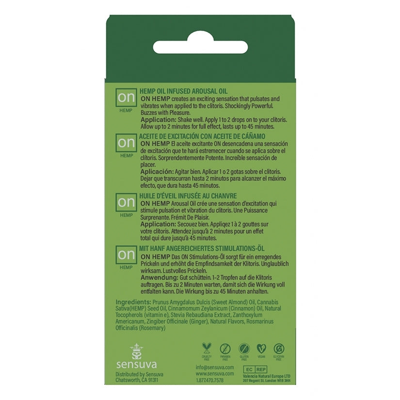 Sensuva ON Hemp Arousal Oil 5ml Bottle Medium Box - Image 3