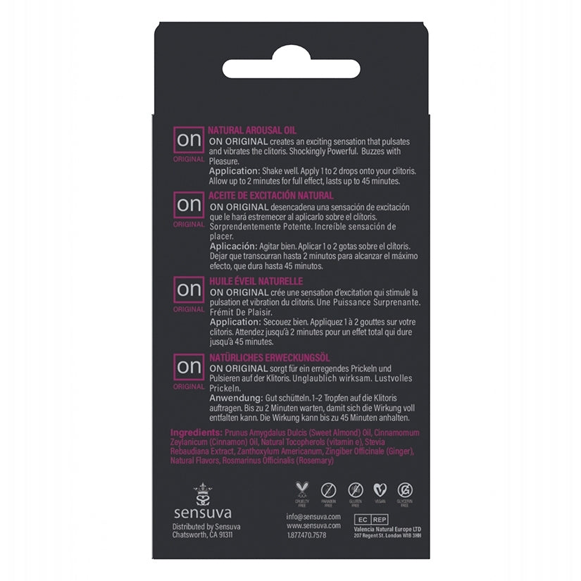 Sensuva ON Original Arousal Oil 5ml Bottle Medium Box - Image 3