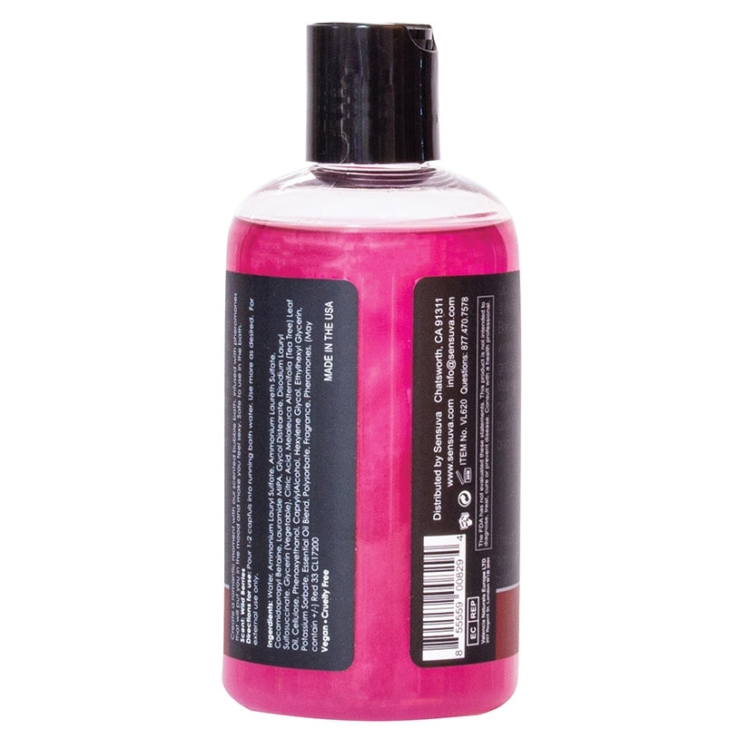 Sensuva Big Flirt Pheromone Bubble Bath-Berry Flirty 8oz - Image 2