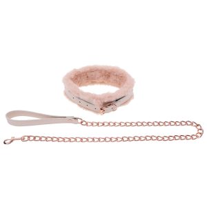 S&M Peaches Ôn CreaMe Fur Collar & Leash
