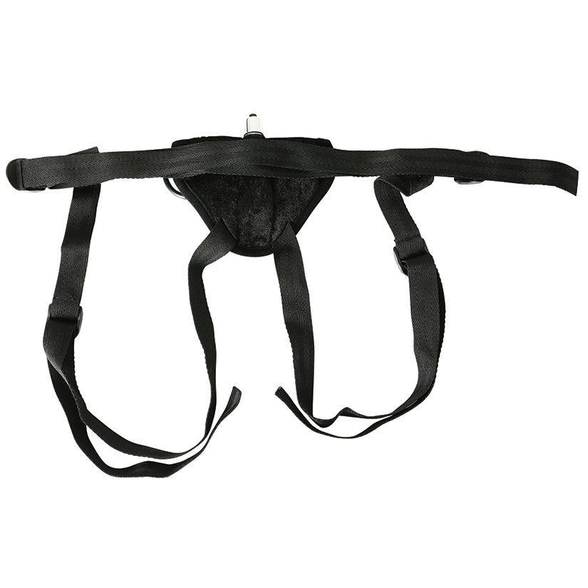 Sportsheets Vibrating Velvet Strap-On-Black - Image 3